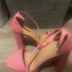 Madden Girl Pink Block Heel Sandals